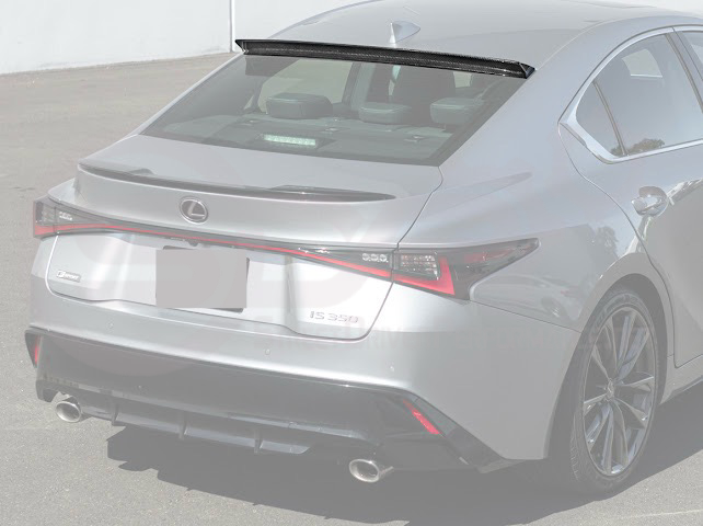 2021-UP LEXUS IS300 & IS350 | JDM PERFORMANCE STYLE CARBON FIBER ADD ON REAR ROOF TOP WINDOW SPOILER WING