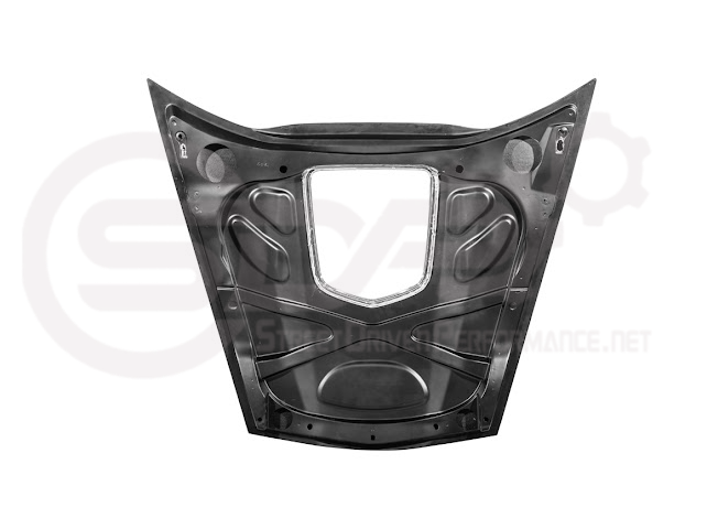 2005-2013 Chevrolet Corvette C6 | ZR1 Style Carbon Fiber Front Hood w/ Clear Window Insert
