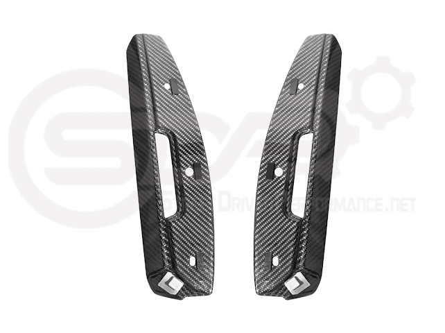 Cadillac CT5-V Blackwing factory OEM style carbon fiber front lip splitter and wheel arches, ground effects for sporty enhancement.