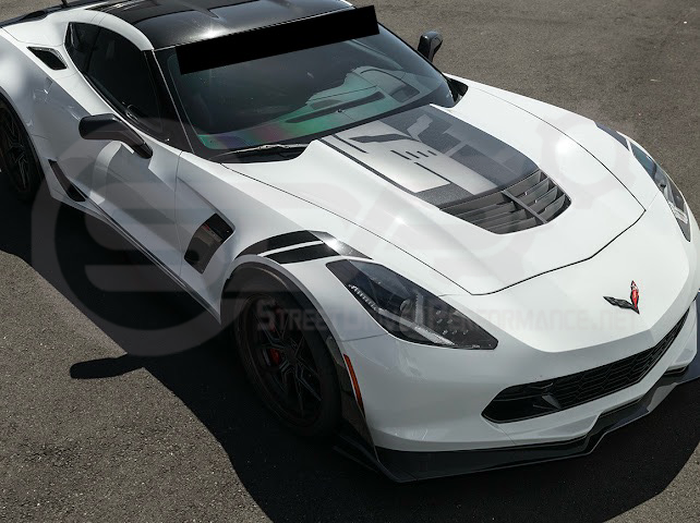 2014-2019 CORVETTE C7 BASE | JAKE SKULL LOGO HOOD VINYL DECAL STRIPE