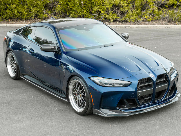 2021-Up BMW G82 G83 M4 M-Performance Extended Style | CARBON FIBER *ADD-ON* Side Skirts Extension Rocker Panel Ground Effects