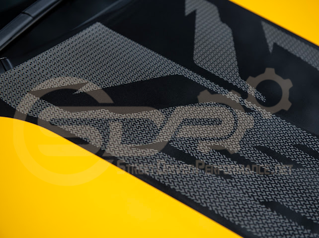 2020-UP CORVETTE C8 BRONZE ACCENT HOOD RACING STRIPE DECAL
