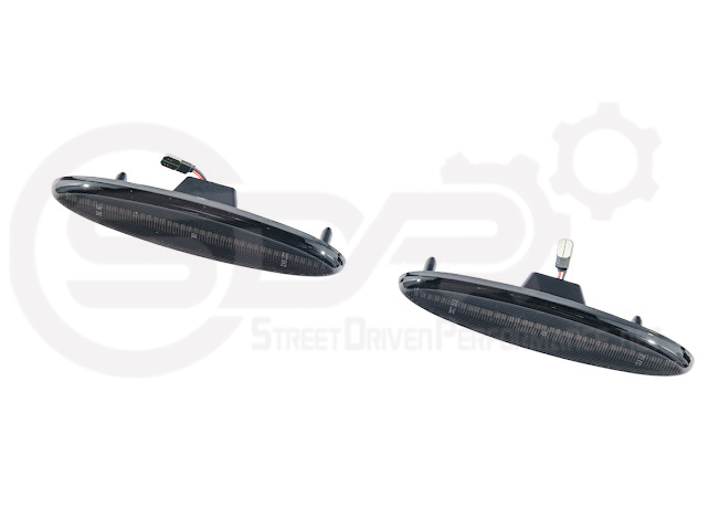 1997-2004 Chevrolet Corvette C5 | Rear Bumper Clear / Red / Black Lens Red LED Side Marker Lights Pair