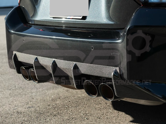 2023-UP BMW G87 M2 | M-SPORT PERFORMANCE V2 STYLE CARBON FIBER REAR BUMPER DIFFUSER