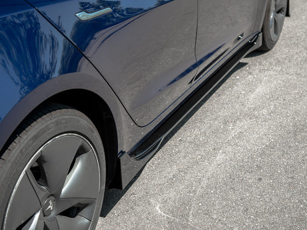 2017-UP TESLA MODEL 3 PERFORMANCE SIDE SKIRTS ROCKER PANEL GROUND EFFECTS