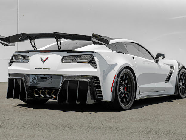 2014-2019 CORVETTE C7 | CARBON FIBER ZR1 EXTENDED REAR SPOILER HIGH WING