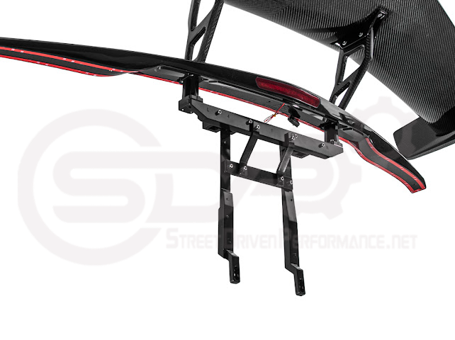 2014-2019 CHEVROLET CORVETTE C7  | EXTENDED REAR HIGH SPOILER WITH WING RISER