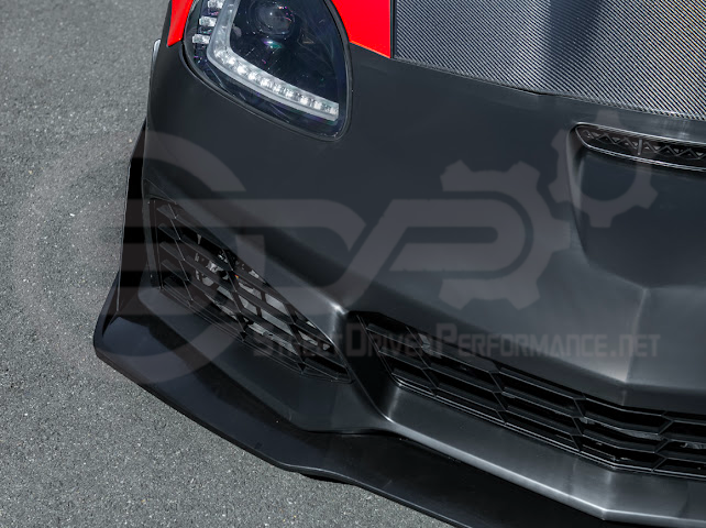 2005-2013 Corvette C6 Z06 | C7 ZR1 Style Primer Black Front Bumper Conversion Kit Replacement