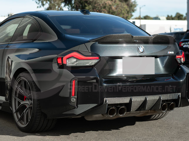 2023-UP BMW G87 M2 | FACTORY STYLE CARBON FIBER REPLACEMENT REAR BUMPER REFLECTOR TRIM PAIR