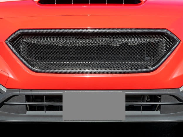 Street Driven Performance carbon fiber mesh grille for 2022-up Subaru WRX, front vent replacement with sporty competition style design.