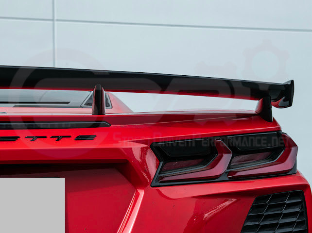 2020-Up Corvette C8 Stingray & Z51 |FaceliftedbRear Trunk High Wing Spoiler (Matte Black or Carbon Flash)