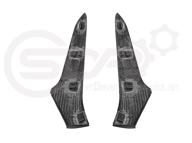 Carbon fiber side fender intake vent door for 2023 Corvette C8 E-Ray and Z06, replacement trim by Street Driven Performance.