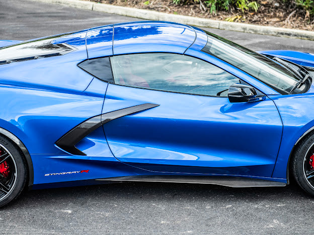 2020+ CHEVROLET CORVETTE C8 STINGRAY | Z06 PACKAGE SIDE SKIRTS ROCKER PANELS GROUND EFFECTS