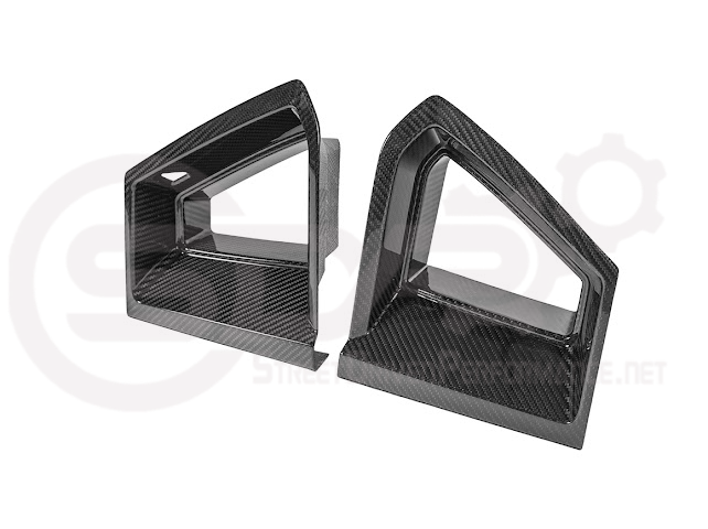 2024-Up Ford Mustang GT | DarkHorse Style CARBON FIBER Side Grille Air Intake Bezel Pair