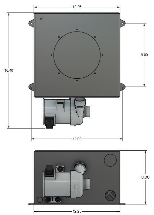 DMS Universal 4.5 Gallon Ice Tank with CWA400 coolant pump