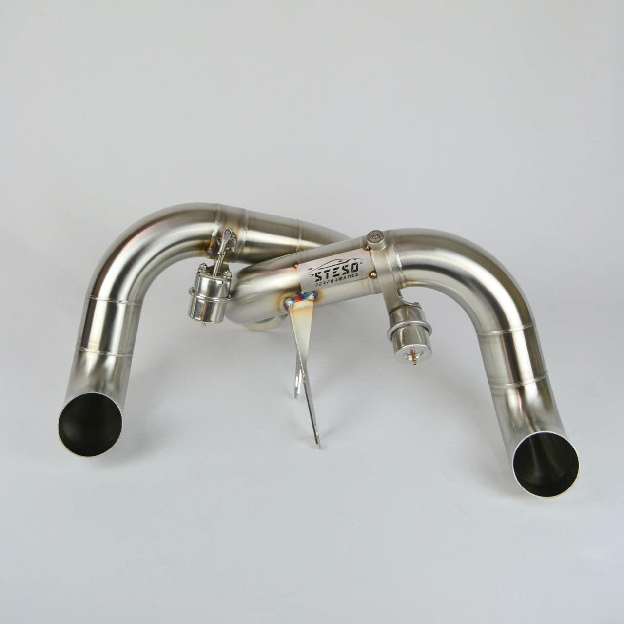 STESO Performance - Audi R8 Gen2 Facelift (2020+) 3" Race valved exhaust system TITANIUM RAW