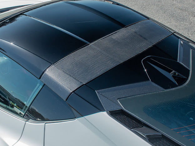2020+ CHEVROLET CORVETTE C8 CARBON FIBER TOP ROOF PILLAR BOW