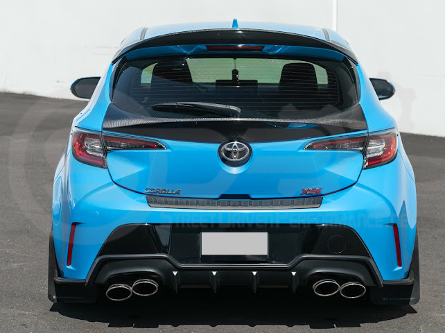 2019-UP TOYOTA GR COROLLA | JDM SDP PERFORMANCE STYLE CARBON FIBER REAR HATCH MID WING SPOILER