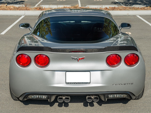 *IMPERFECTION / DISCOUNTED* 2005-2013 C6 Corvette - Extended ZR1 Style CARBON FIBER Rear Trunk Lid Spoiler Wing