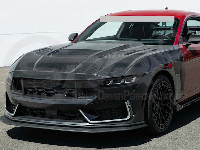 2024-Up For Mustang S650 Dark Horse Style Bumper | Side Intake LED Grille DRL Light Bar Pair
