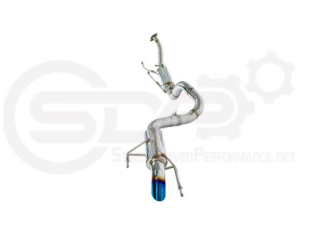 Toyota 4Runner 2025-up cat-back exhaust system by Street Driven Performance with chrome or burnt blue tip turn down tips.