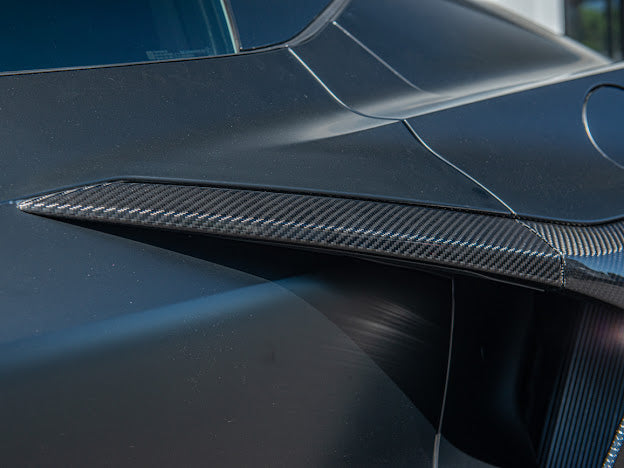 2023+ CORVETTE C8 E-RAY / Z06 | CARBON FIBER SIDE FENDER VENT DOOR TRIM REPLACEMENT PAIR