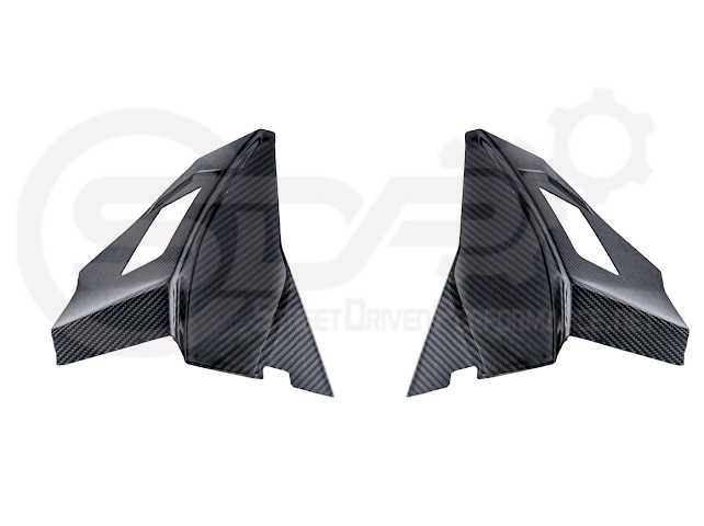 2020+ Chevrolet Corvette C8 Coupe | CARBON FIBER Rear Hatch B Pillar Hinge Cover Pair