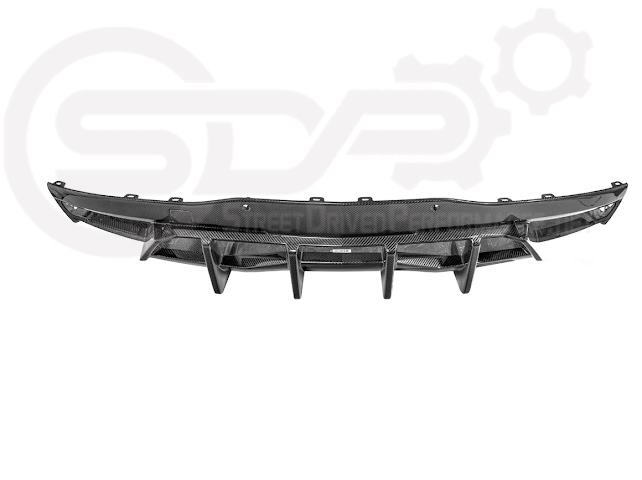 2020-UP CORVETTE C8 | CARBON FIBER REAR BUMPER DIFFUSER QUAD EXIT