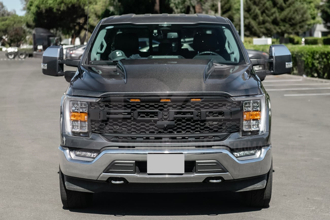 2021-UP FORD F-150 | SDP PERFORMANCE STYLE CARBON FIBER FRONT COWL HOOD
