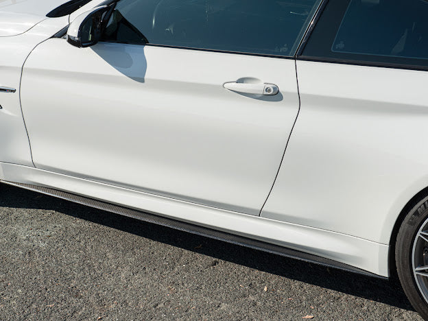 2015-2020 BMW F82 / F83 M4 | M-Performance Style CARBON FIBER Side Skirts Extension Rocker Panel Ground Effects