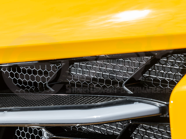 2023+ CHEVROLET CORVETTE C8 E-RAY & Z06 | FACTORY OEM STYLE GLOSSY BLACK FRONT RADIATOR MESH GRILLE GUARD