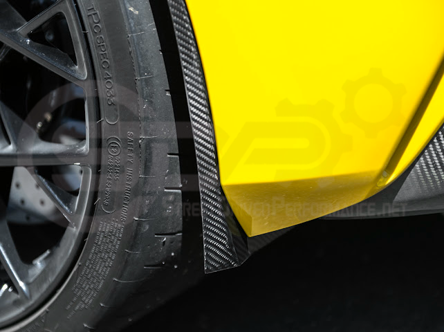 2023-UP CORVETTE C8 E-RAY, Z06, & ZR1 | FACTORY EXTENDED XL VERSION 2 FRONT & REAR MUD FLAPS SPLASH GUARD PAIR