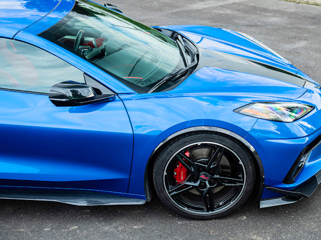 2020+ CHEVROLET CORVETTE C8 | SDP PERFORMANCE PACKAGE HYDRO DIPPED CARBON FIBER SIDE WHEEL FENDER PAIR