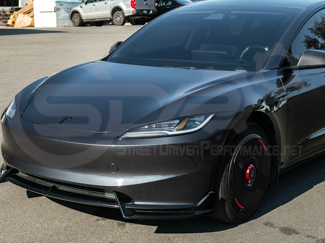 2024-Up Tesla Model 3 | Carbon Fiber Tape On Side Mirror Cap Covers Pair