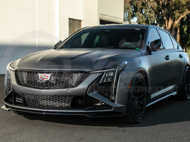 2025-Up Cadillac CT5-V Blackwing | CARBON FIBER Front Upper & Lower Grille Trim Insert Surrounding Replacement