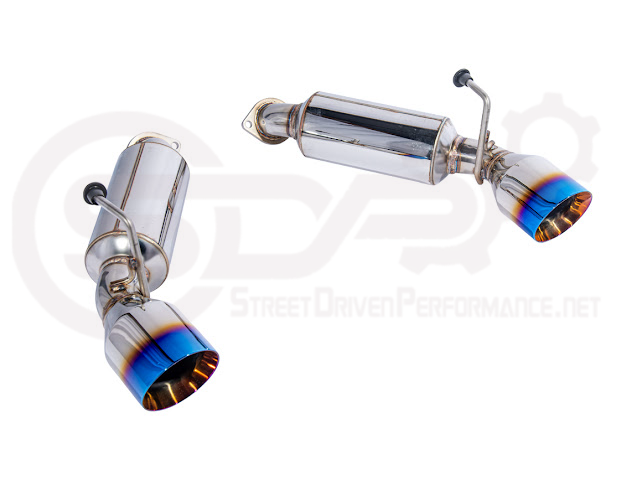 2008-2013 INFINITI G37 COUPE | MUFFLER AXLE BACK EXHAUST (ANDOLIZED SILVER OR BURNT BLUE TIPS)