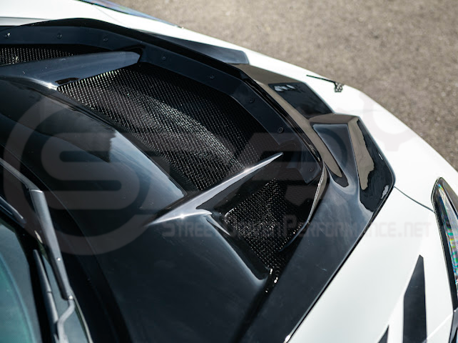 2020-PRESENT CHEVROLET CORVETTE C8 | ZR1 REPLICA STYLE CARBON FLASH FRONT VENTED HOOD
