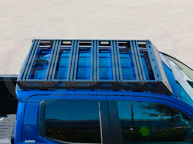 2016-2023 Toyota Tacoma | Extreme Off-Road Version 2 Carbon Steel Black Top Roof Rack Cargo Luggage Carrier