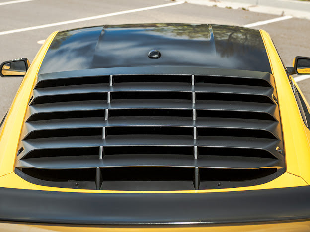 2015-2023 Ford Mustang S550 Coupe | MATTE BLACK Rear Window Louver Sun Shade Cover