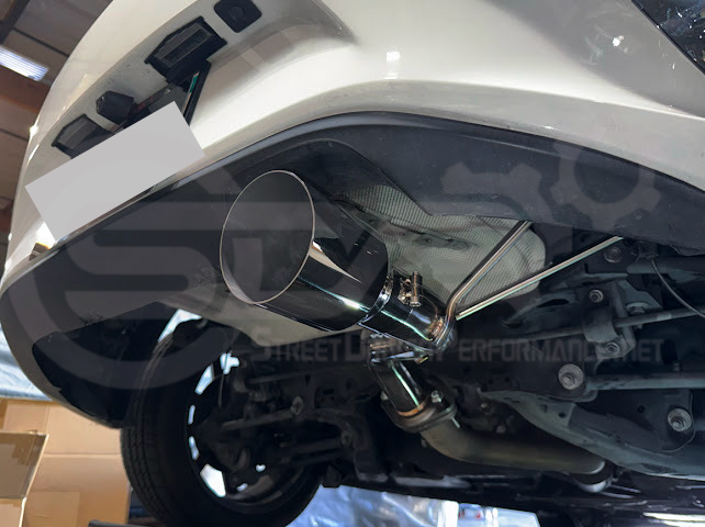 Mazda MX-5 Miata ND 2016-2025 exhaust axle back muffler delete with 4-inch burnt or chrome tips, street driven performance.
