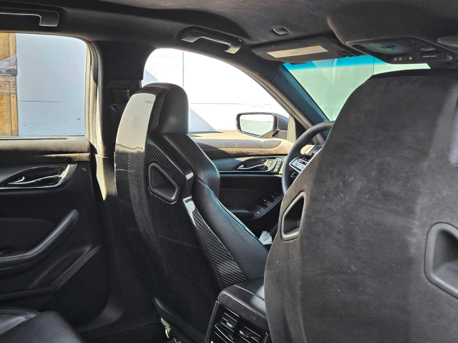 2016+ CADILLAC CTS-V3  | RECARO CARBON FIBER SEAT REAR PANEL COVER REPLACEMENT (DRIVER AND PASSENGER)