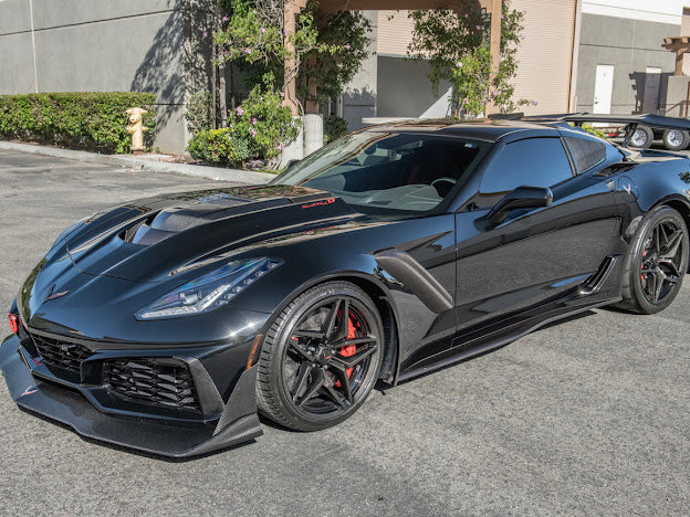 2019 CHEVROLET CORVETTE C7 ZR1 | CARBON FIBER FRONT LIP SPLITTER & SIDE WINGLETS GROUND EFFECTS