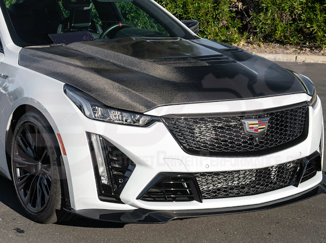 2022-2024 CADILLAC CT5-V BLACKWING SEDAN | CARBON FIBER FACTORY EXTENDED STYLE FRONT LIP SPLITTER GROUND EFFECTS