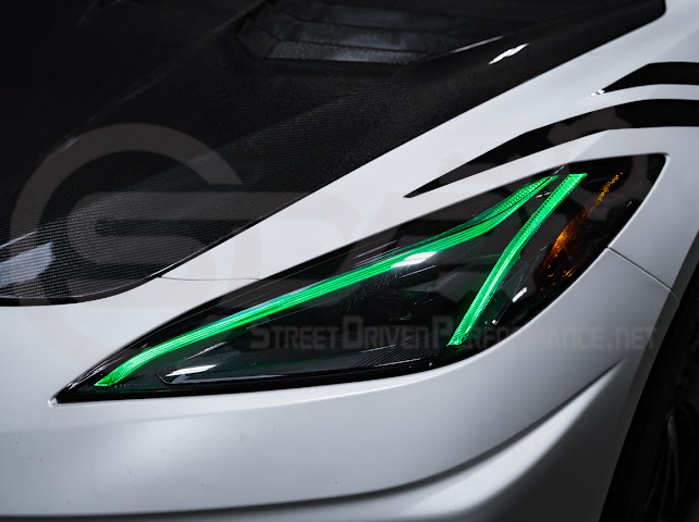 2020-Up Chevrolet Corvette C8 | Custom DRL Conversion Front Headlight Module Set Pair (Amber, Blue, Green, or Red)