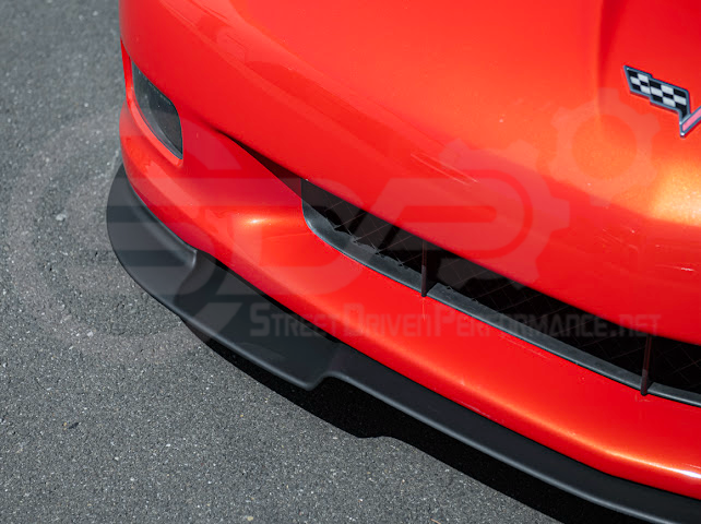 2005-2013 C6 Corvette - 427 /Grand Sport / Z06 / ZR1 | ZRA1 Style Front Splitter Lip Ground Effects (Carbon Fiber or Primer Black)