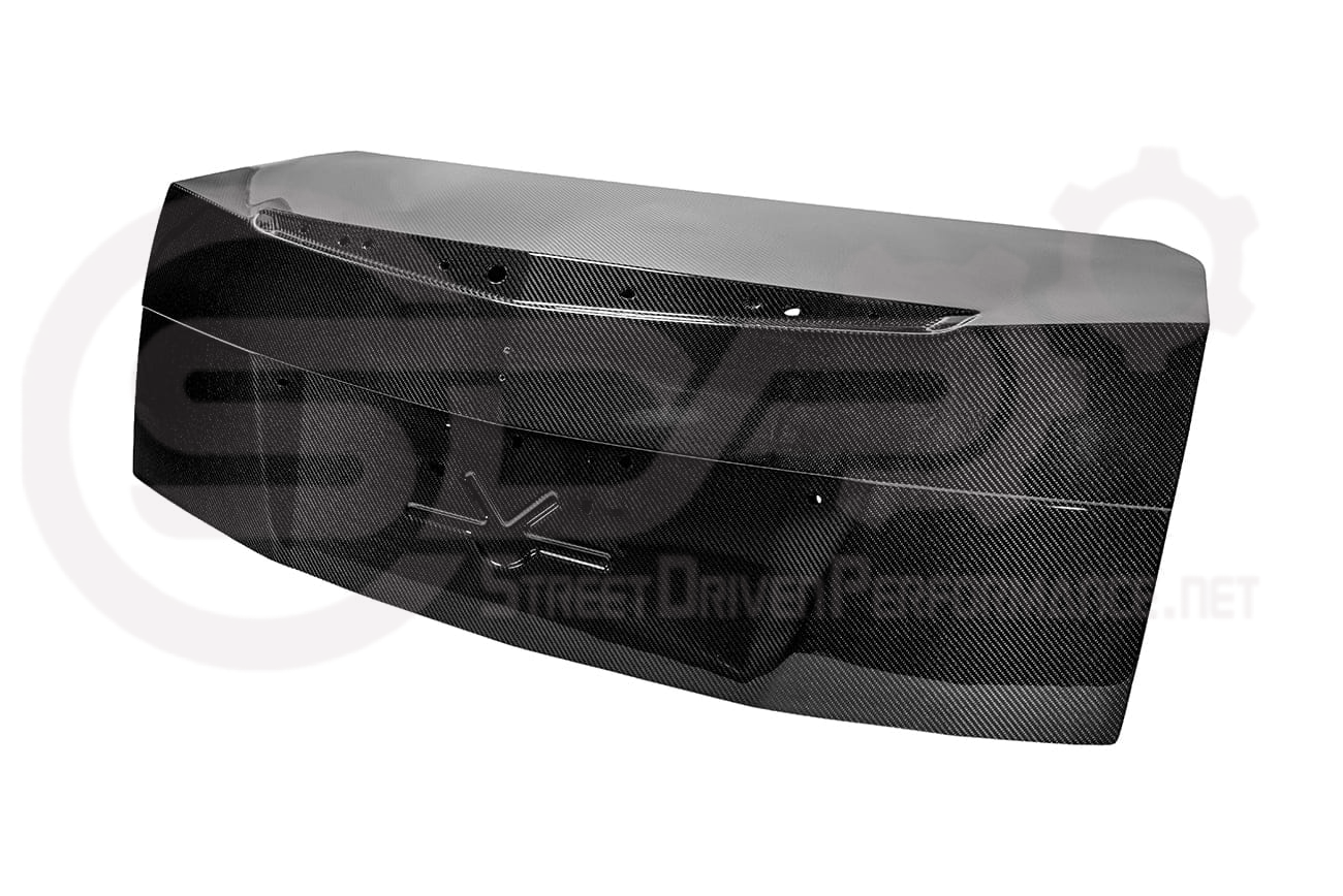 Carbon fiber rear trunk lid replacement for 2009-2015 Cadillac CTS and CTS-V V2 Sedan, by Street Driven Performance.