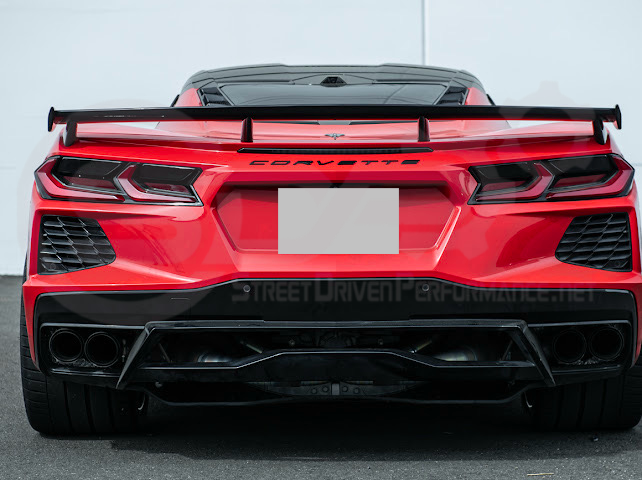 2020-Up Corvette C8 Stingray & Z51 |FaceliftedbRear Trunk High Wing Spoiler (Matte Black or Carbon Flash)