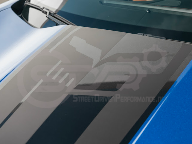 2014-2019 CORVETTE C7 BASE | JAKE SKULL LOGO HOOD VINYL DECAL STRIPE