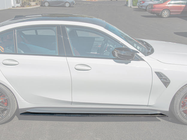 2021-Up BMW G80 M3 | M-Performance CARBON FIBER *ADD-ON* Side Skirts Extension Rocker Panel Ground Effects