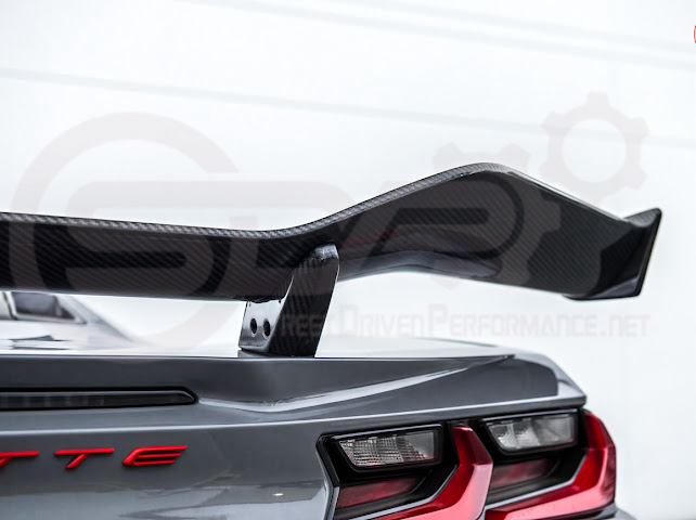 2023-Present Chevrolet Corvette C8 Z06 & E-Ray | Z06 GM Factory Style CARBON FIBER Rear High Wing Spoiler W/ Z07 Performance Package